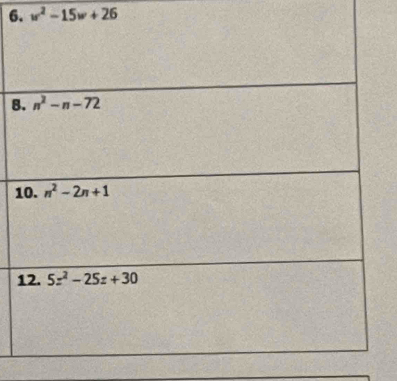 w^2-15w+26
8
1