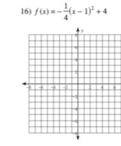 f(x)=- 1/4 (x-1)^2+4