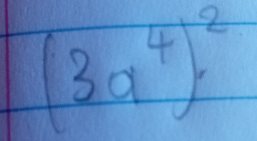 (3a^4)^2