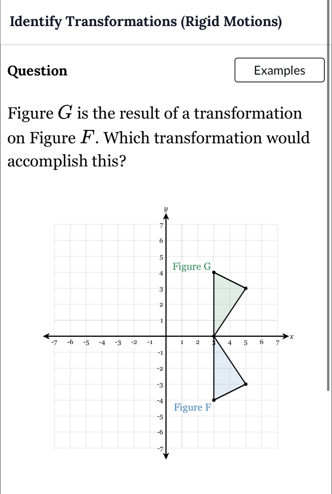 Solved: Identify Transformations (Rigid Motions) Question Examples ...