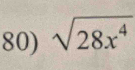 sqrt(28x^4)