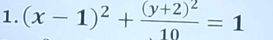 (x-1)^2+frac (y+2)^210=1