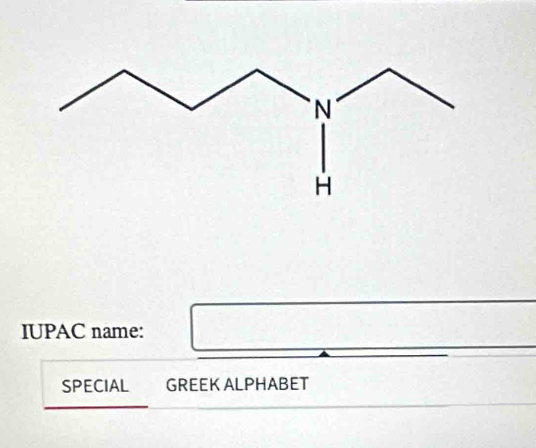 IUPAC name: 
SPECIAL GREEK ALPHABET