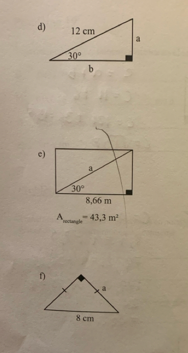 A rectangl =43,3m^2 .