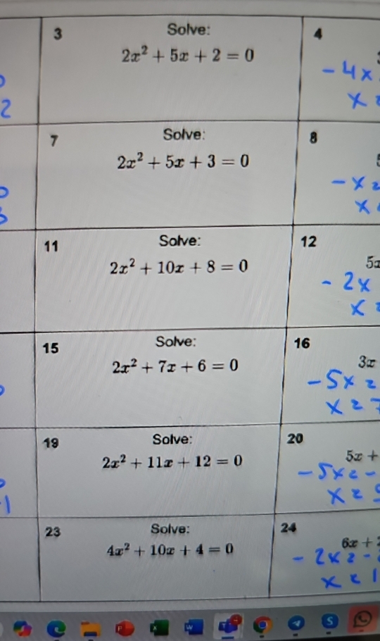 Solve:
2
5ª
3x
5x+
6x