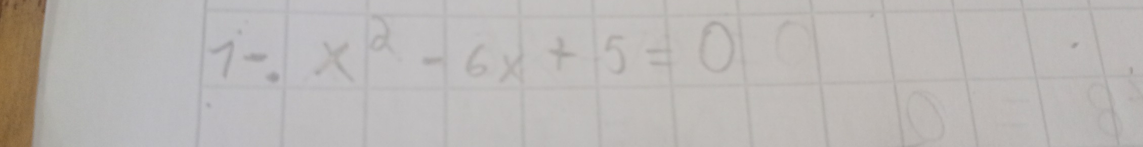 7- x^2-6x+5=0