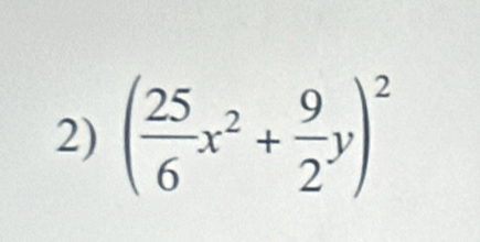 ( 25/6 x^2+ 9/2 y)^2