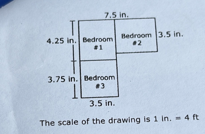 The scale of the drawing is 1in =4ft