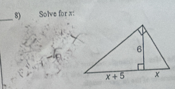 Solve for x: