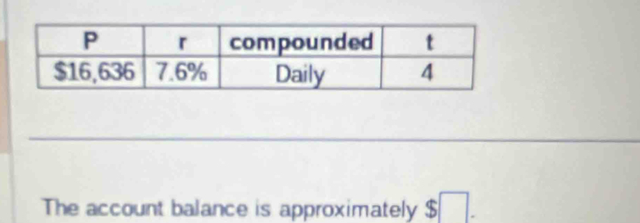 The account balance is approximately $□.