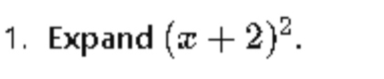 Expand (x+2)^2.