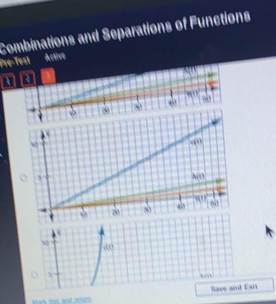 Combinations and Separations of Functions
Pre-Test Active
3
π (t)
、 20 ∞ 90 a0
nd Exit
Mark this and retur