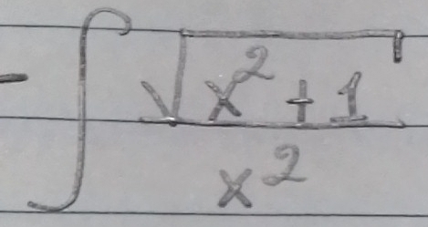 -∈t  (sqrt(x^2+1))/x^2 