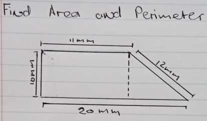 Find Area and Perimerer