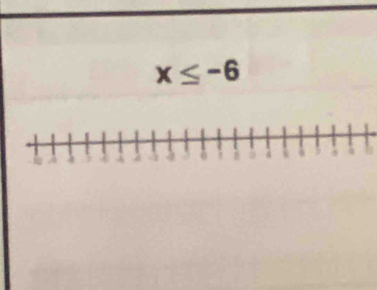 x≤ -6