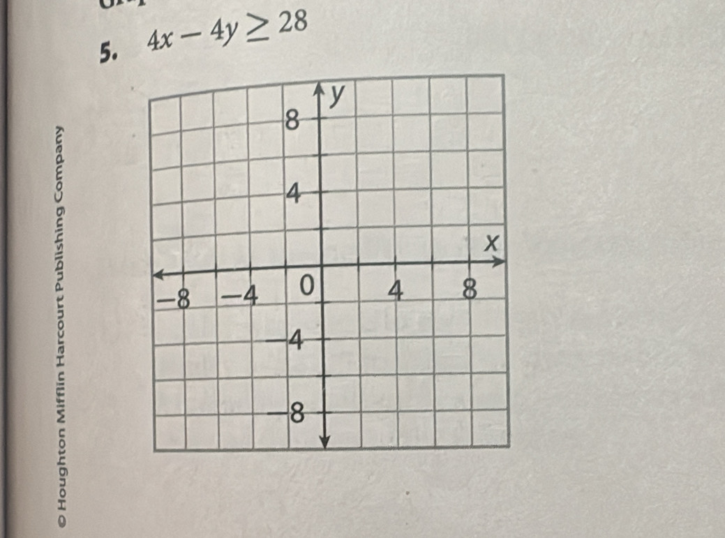 4x-4y≥ 28