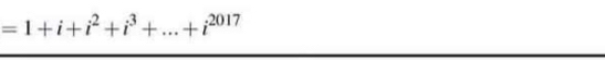 =1+i+i^2+i^3+...+i^(2017)