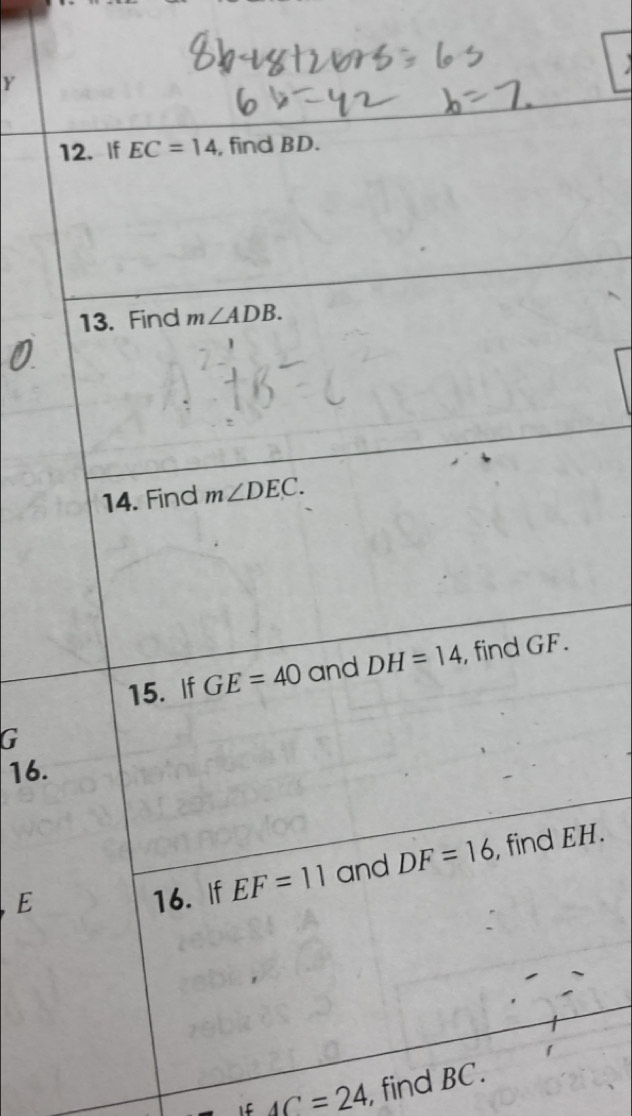 EH.
If AC=24 , find BC.