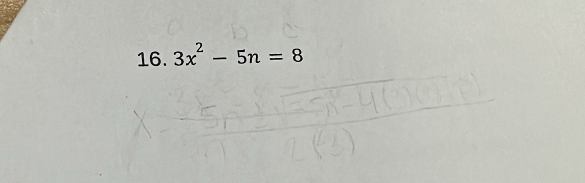 3x^2-5n=8