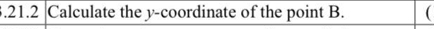 Calculate the y-coordinate of the point B. (