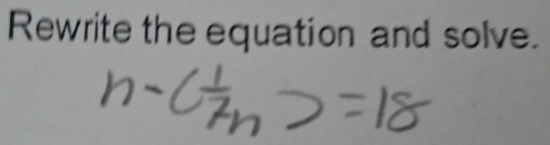 Rewrite the equation and solve.