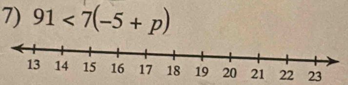 91<7(-5+p)