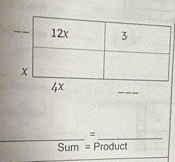 =
Sum= Product