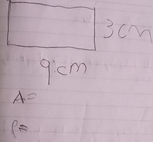 3cm
9icm
A=
6=