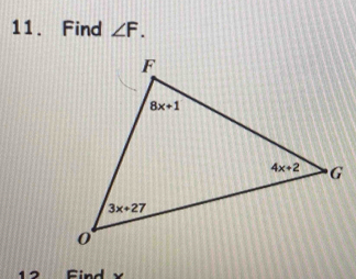 Find ∠ F.
Find