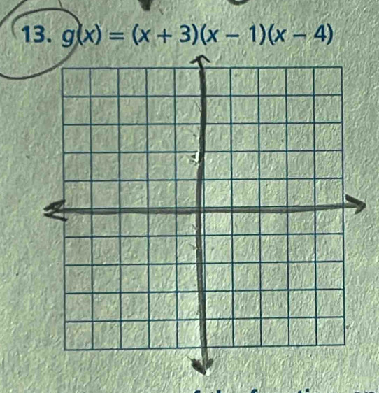 g(x)=(x+3)(x-1)(x-4)