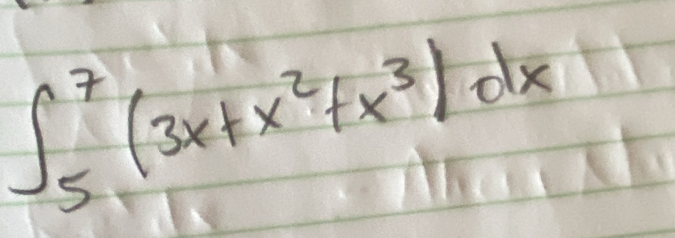 ∈t _5^(7(3x+x^2)+x^3)dx