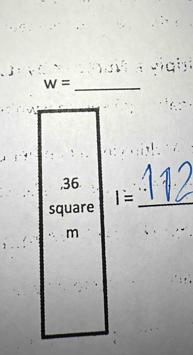 W= _ 
, 36
1= _ 
square
m