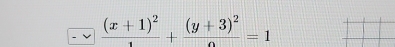 frac (x+1)^2+frac (y+3)^2=1