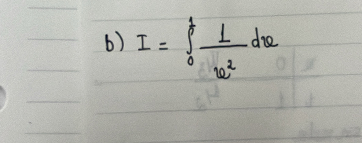 I=∈tlimits 0^1_0frac 1(omega)^2dx