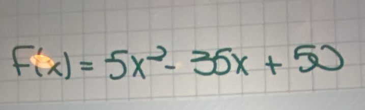 f(x)=5x^2-36x+50