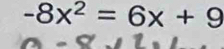 -8x^2=6x+9