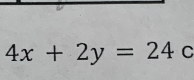 4x+2y=24c