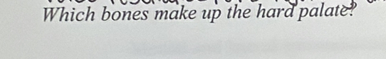 Which bones make up the hard palate?