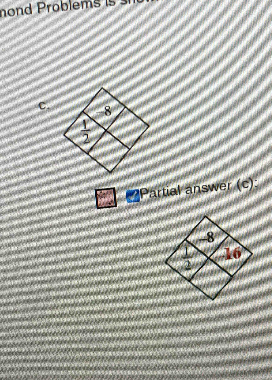 nond Problems is s
C.
Partial answer (c):