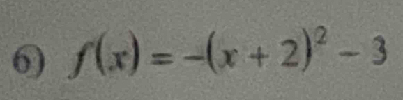 f(x)=-(x+2)^2-3