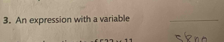 An expression with a variable_