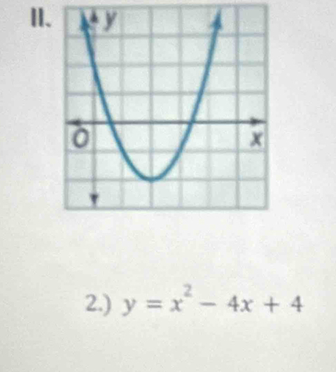 2.) y=x^2-4x+4