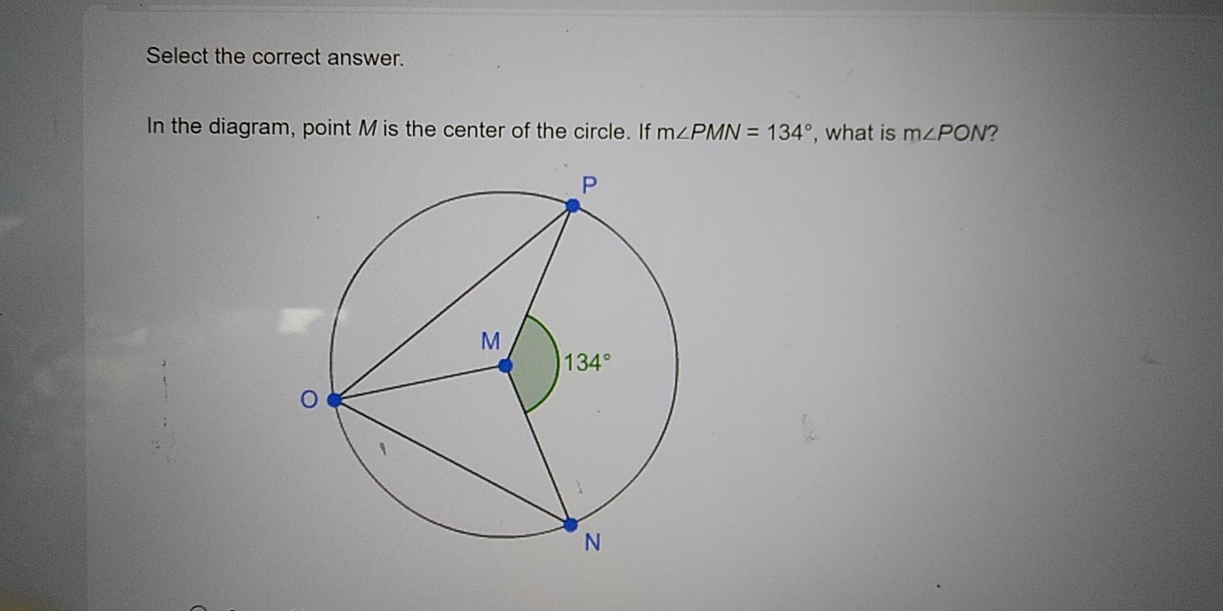 Solved: Select the correct answer. In the diagram, point M is the ...