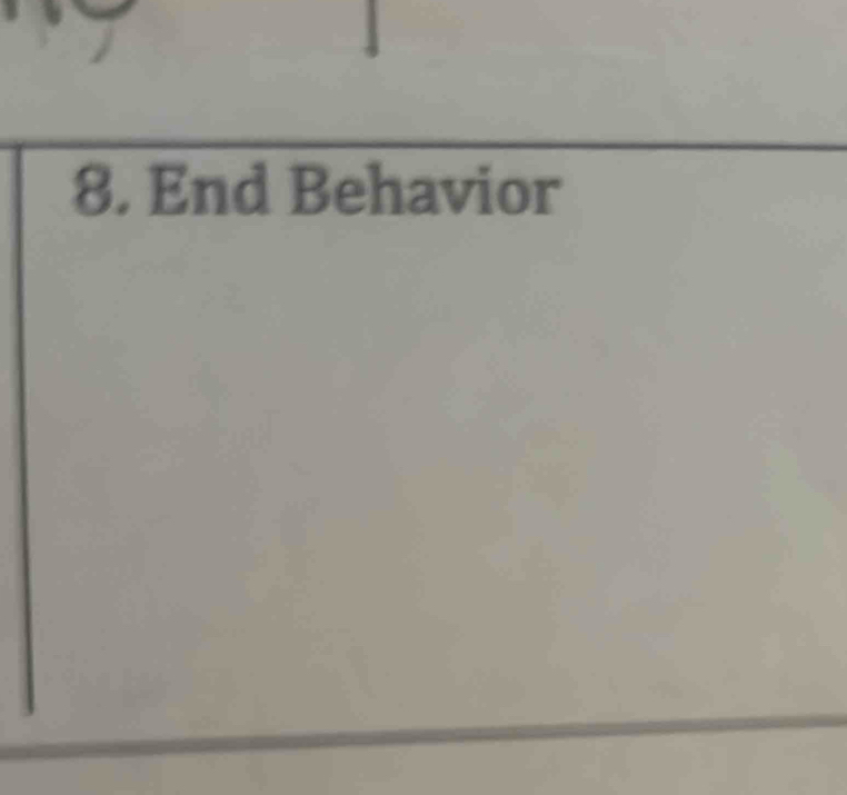 End Behavior