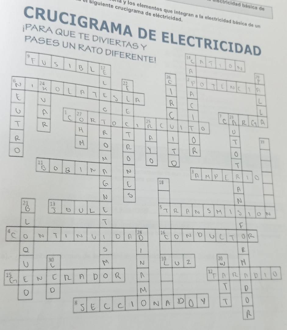 blectricidad básica de 
el siguiente crucigrama de eléctricidad. 
Na y los elementos que integran a la electricidad básica de un 
CRUCIGRAMA DE ELECT 
;PARA QUE TE DIVIE 
PASE
15