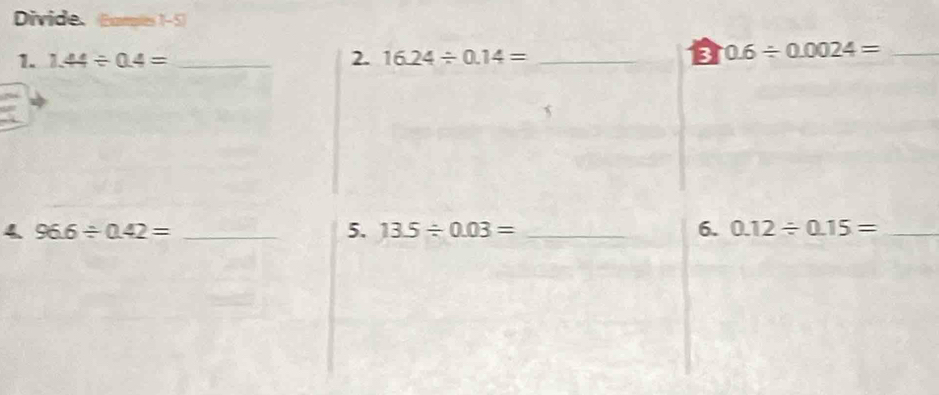 Divide. Bamples 1-5)
4