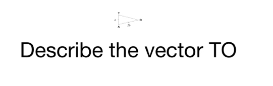 Describe the vector TO