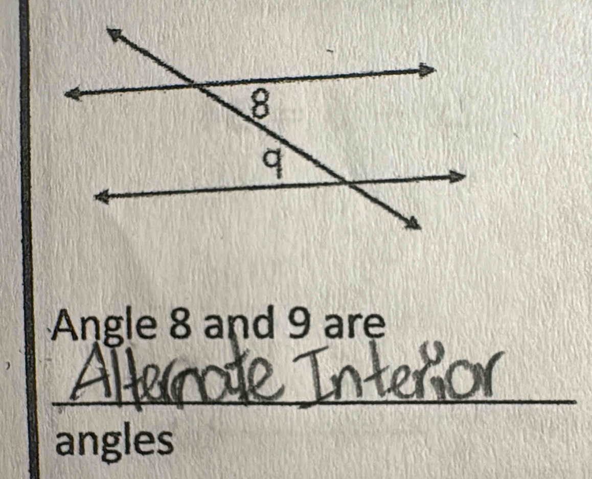 Angle 8 and 9 are 
_ 
angles