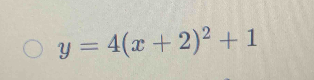 y=4(x+2)^2+1