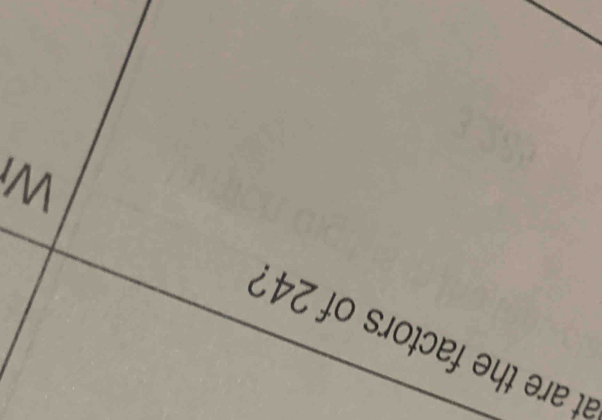 at are the factors of 24? 
W